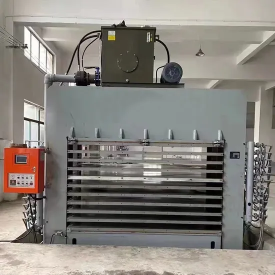 MDF Plywood Hydraulic Laminating Melamine Wood Hot Oil Press Machine for Veneer Produce Melamine Board 
