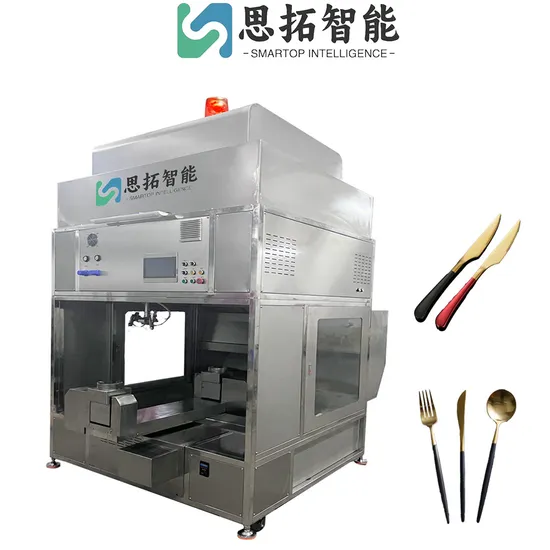 Automatic Spray Machine for Western Food Tableware in Golden Color 