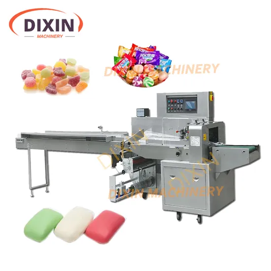 High Speed Pillow Packaging Automatic Flow Packing Machine for Tea External Bag Candy Tableware Packing Machine 